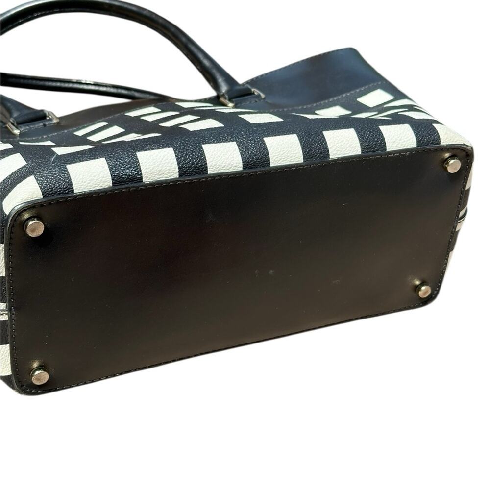 Kate Spade New York Black and White Checkered Tote - Picture 8 of 14